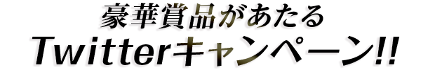 豪華賞品があたるTwitterキャンペーン!!